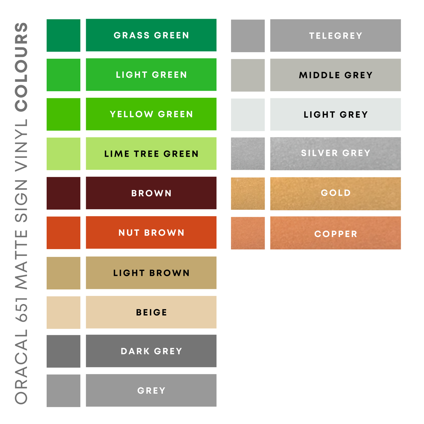 Matte Vinyl - Oracal 651 - A4 Sheet & Roll Self Adhesive Sign Vinyl - Polymeric