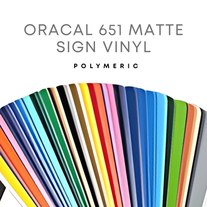 Matte Vinyl - Oracal 651 - A4 Sheet & Roll Self Adhesive Sign Vinyl - Polymeric